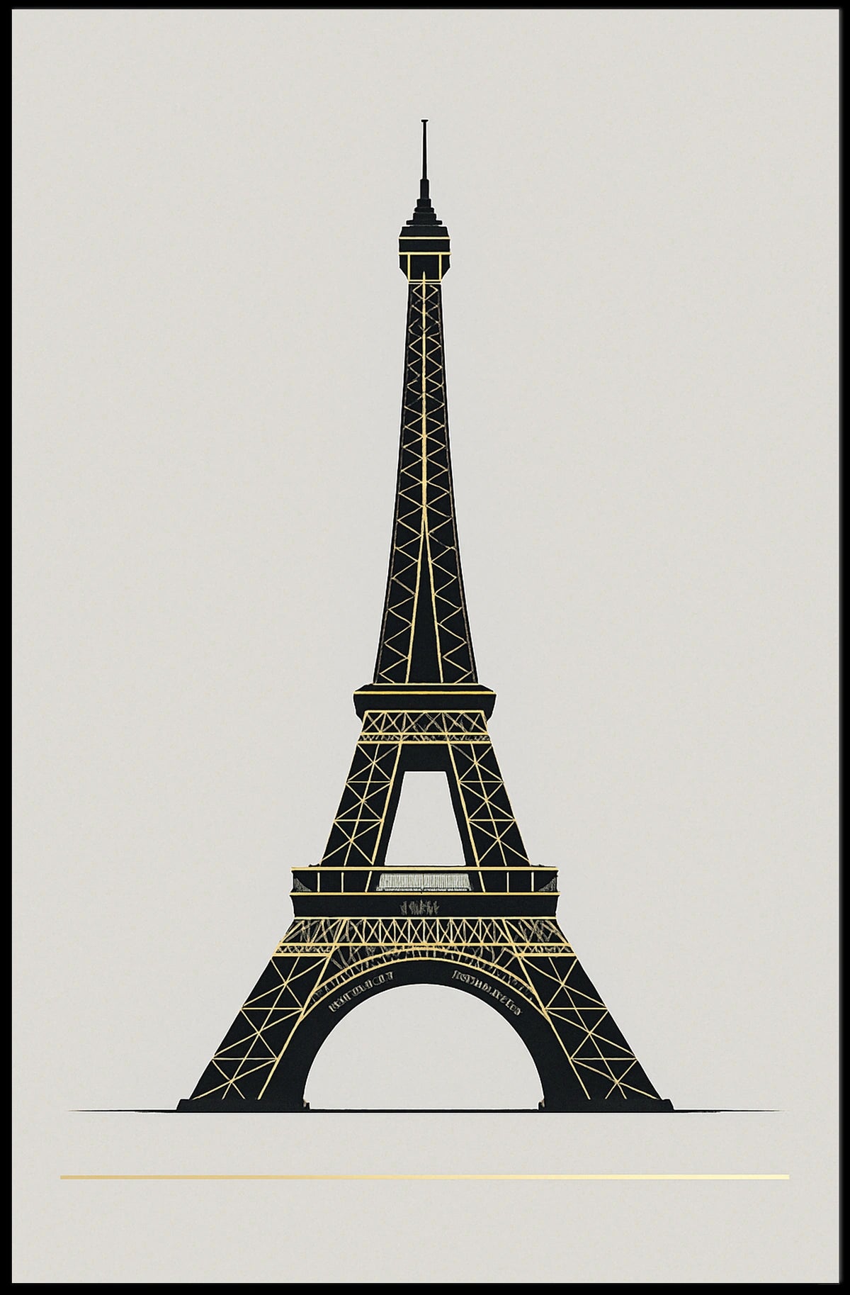 Eiffel Tower Illustration Poster
