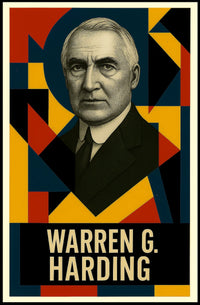 Warren G. Harding 29th President of the United States Abstract Pop Poster