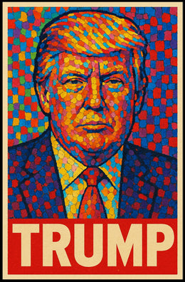 Donald Trump Vibrant Mosaic Legacy Poster