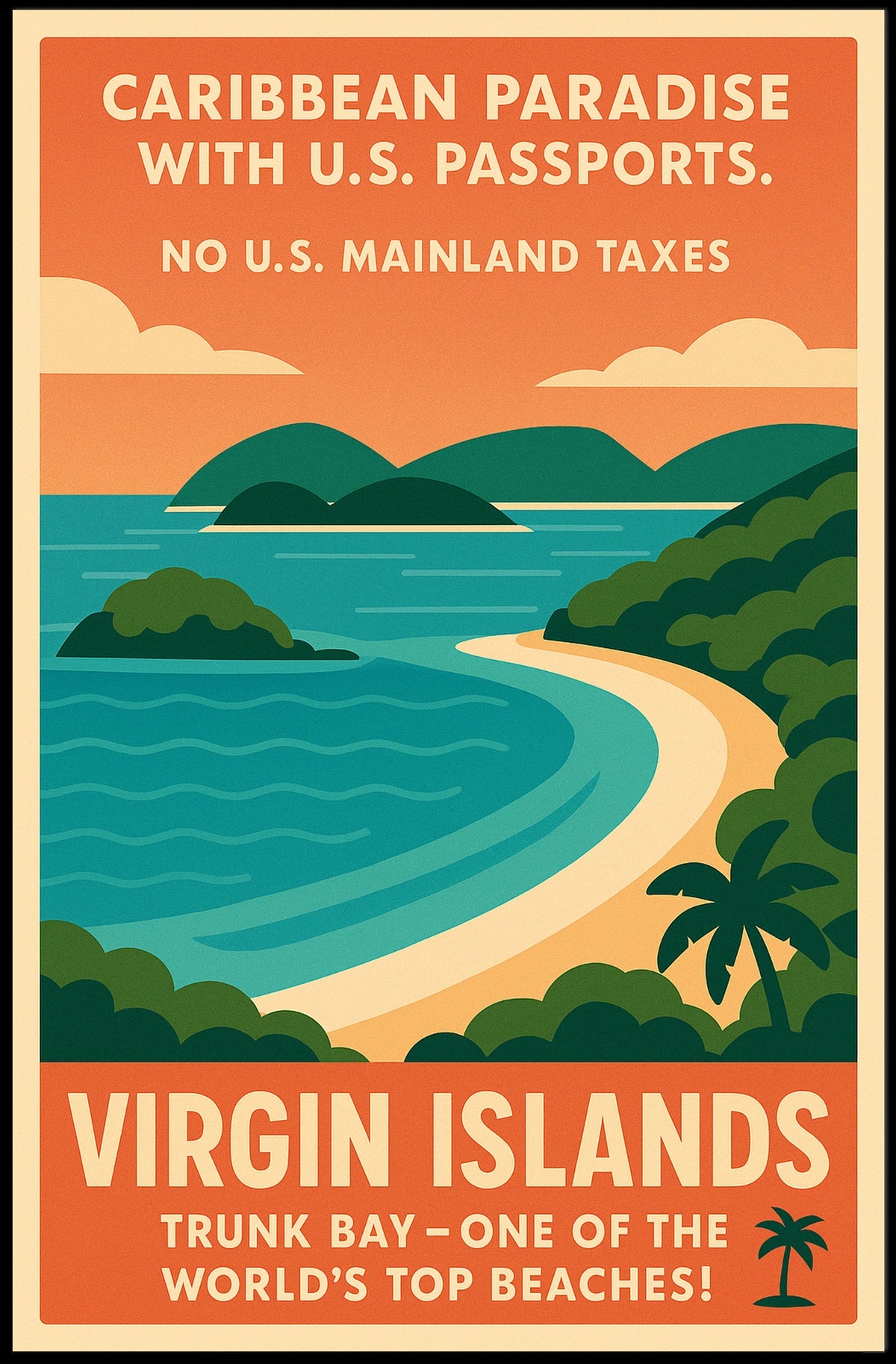 Caribbean Paradise Virgin Islands Poster