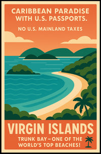 Caribbean Paradise Virgin Islands Poster