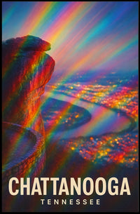 Chattanooga Tennessee Vibrant View Impressionism Poster