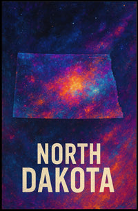North Dakota Cosmic Landscape Poster