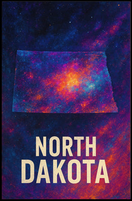 North Dakota Cosmic Landscape Poster