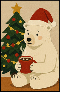 Cozy Christmas Bear Poster