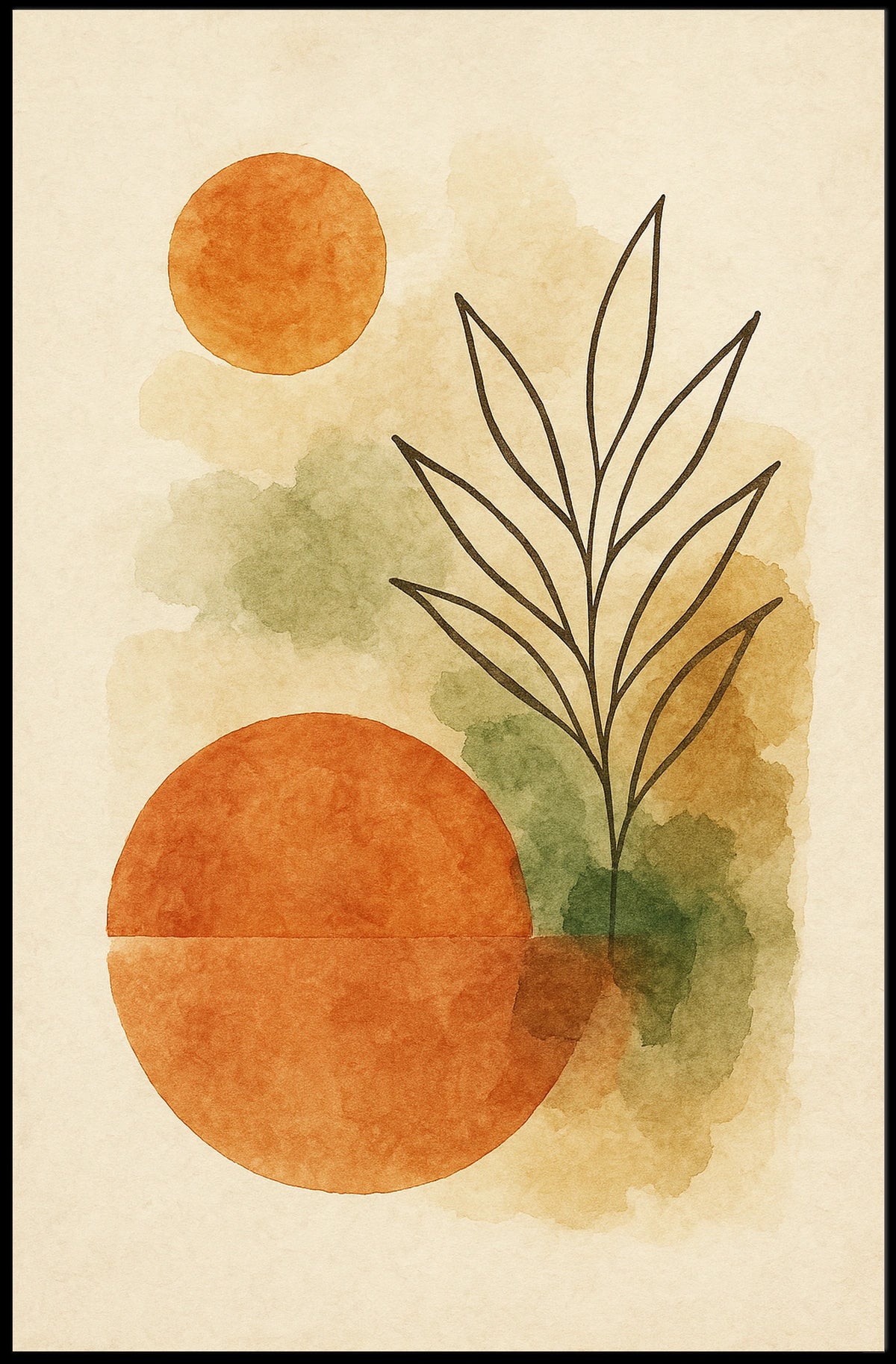 Minimalist Earthy Geometric Design: Abstract or Artistic Poster