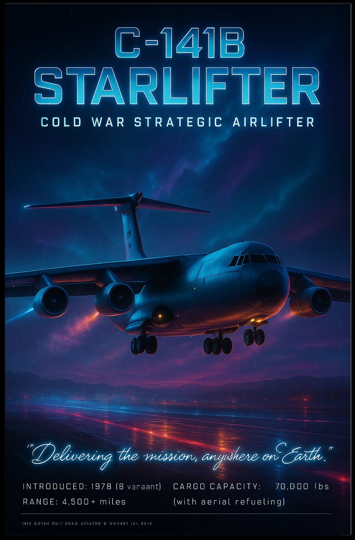 C-141B Starlifter Cold War Strategic Poster