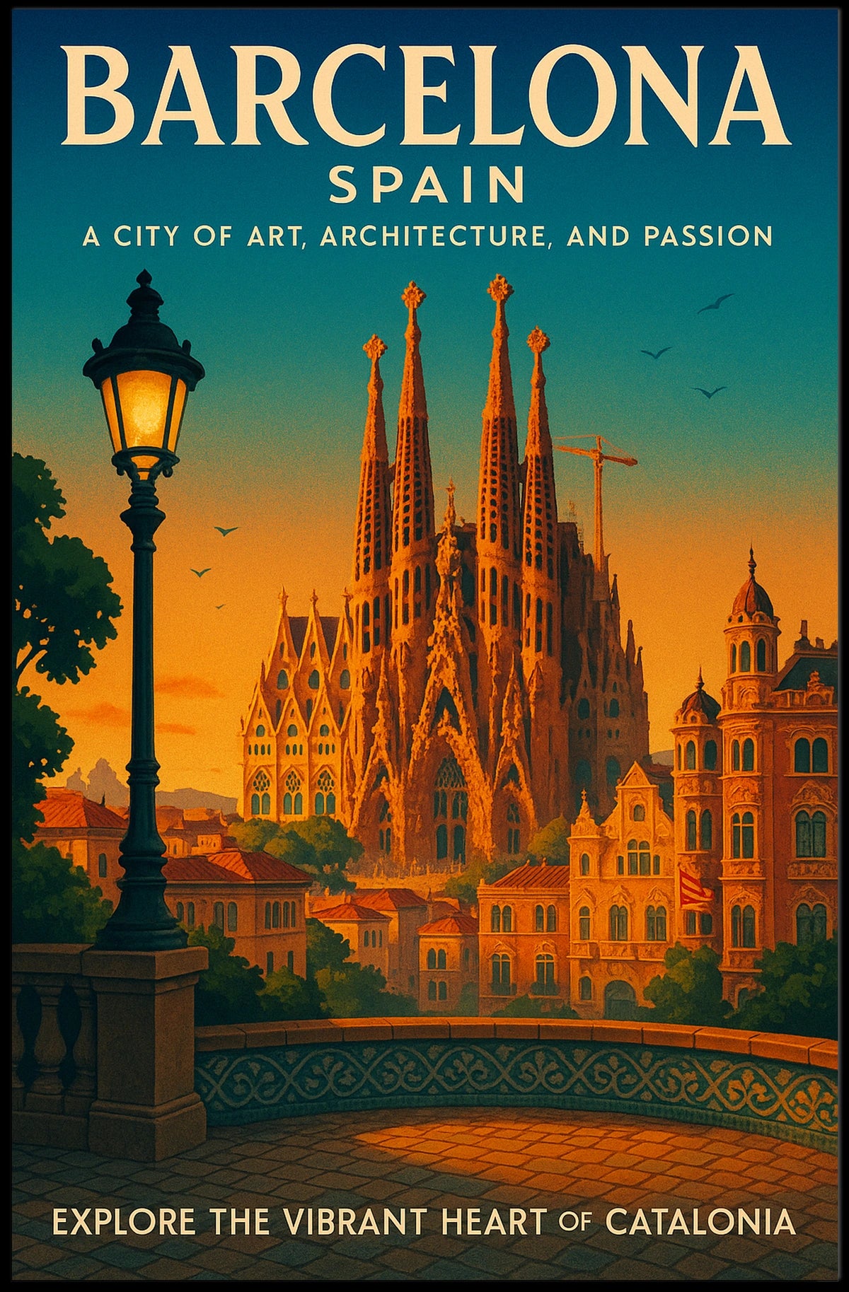 Explore the Vibrant Heart of Catalonia Poster