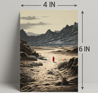 Solitary Wanderer In The Desert Poster
