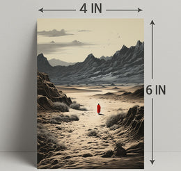 Solitary Wanderer In The Desert Poster
