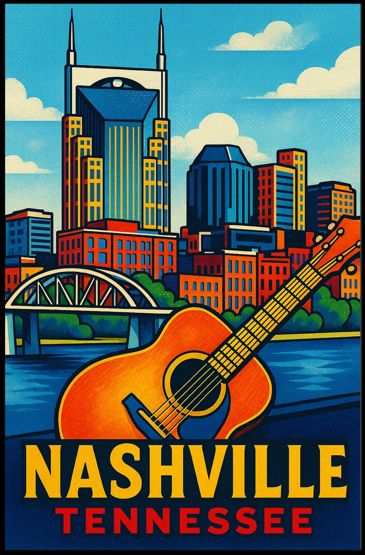 Nashville Pop Art Poster