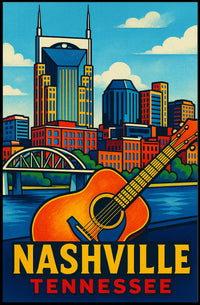 Nashville Pop Art Poster
