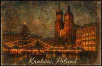 Kraków Christmas Market Poster