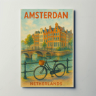 Amsterdam Netherlands Bike Canal Charm Travel Poster