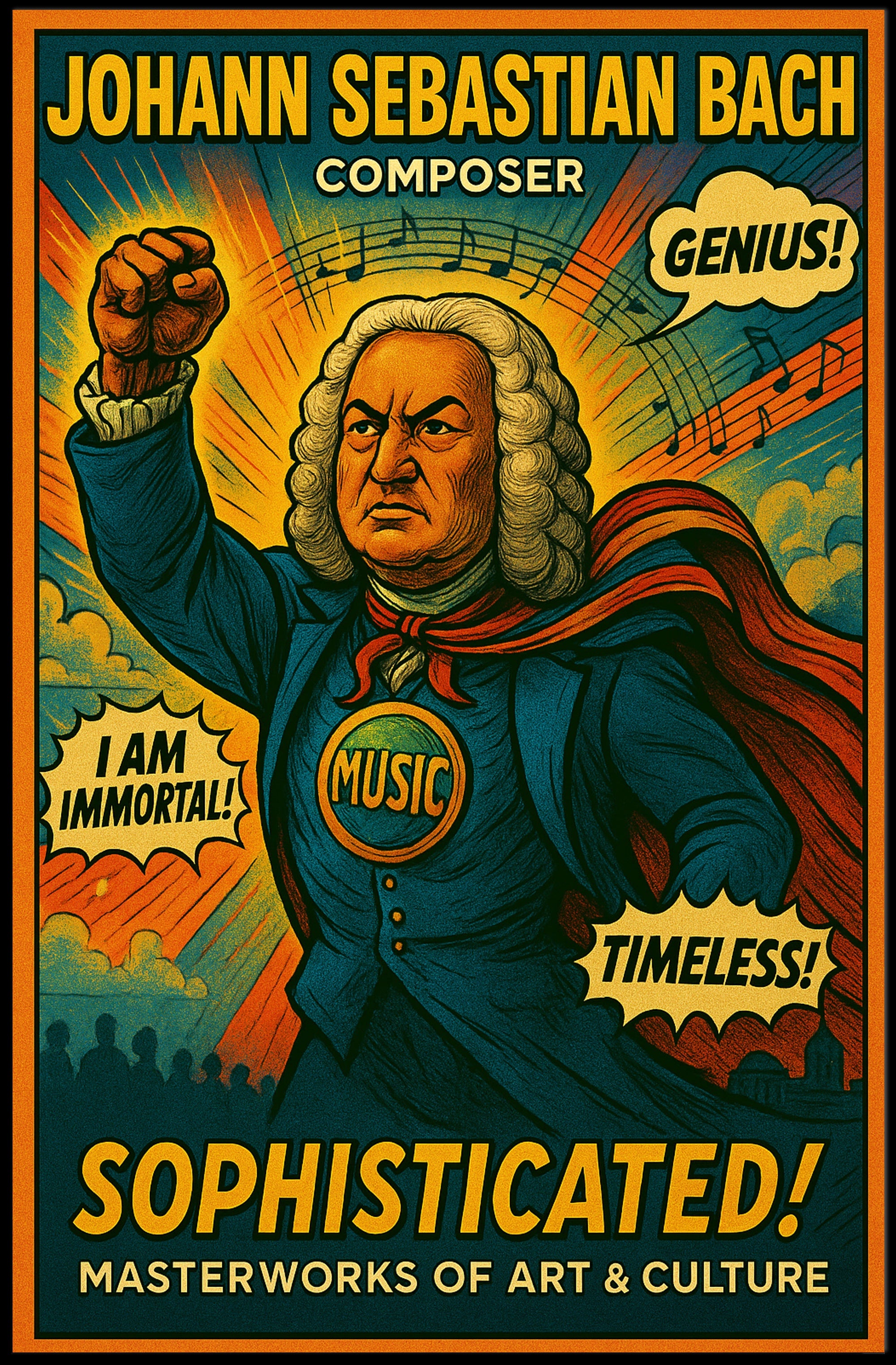 Johann Sebastian Bach – Composer Extraordinaire Poster PosterGoat