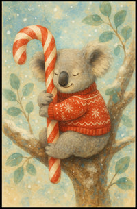 Cozy Koala Christmas Poster