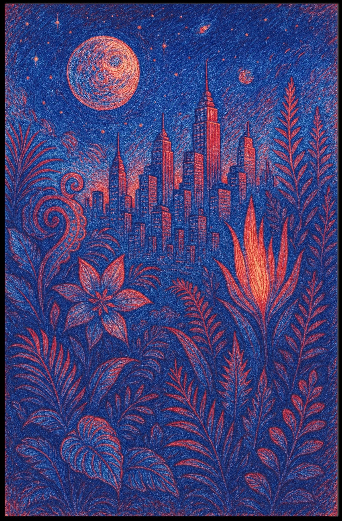 Cityscape In Bloom Poster