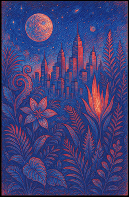 Cityscape In Bloom Poster