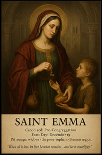 Saint Emma: Compassionate Icon of Charity in Heritage Poster