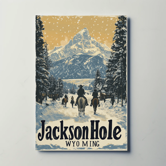 Jackson Hole Wyoming Vintage Poster