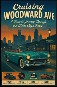 Cruising Woodward Ave Poster PosterGoat