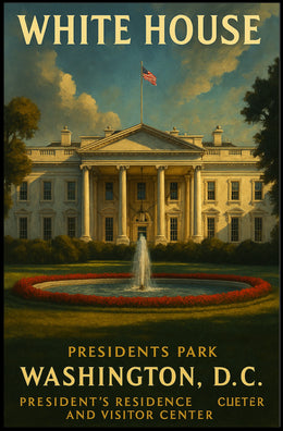 The White House Presidential Residence Poster