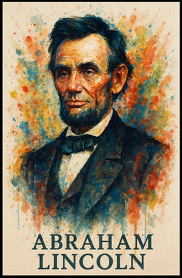 Historical Watercolor Portrait: Patriotic American Legacy