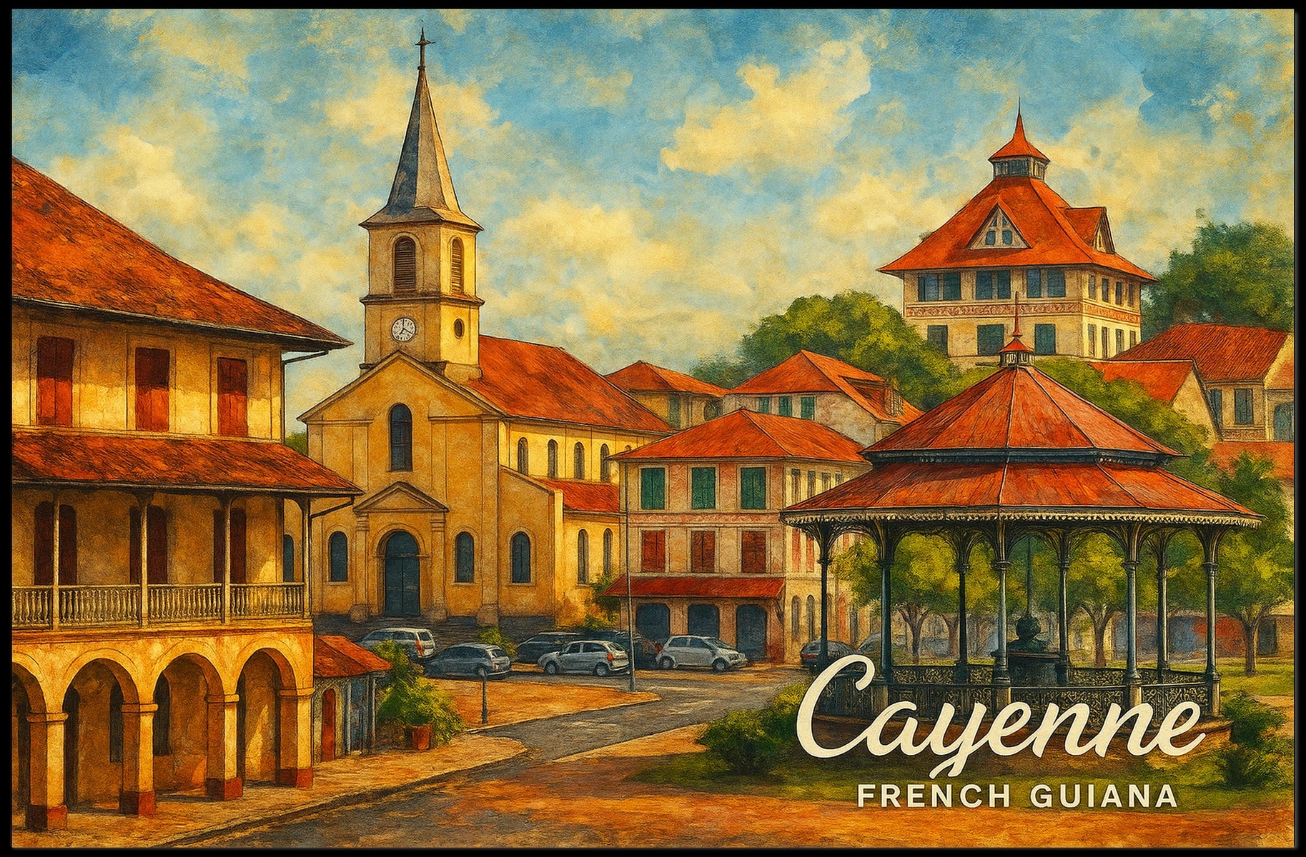 Cayenne French Guiana Poster