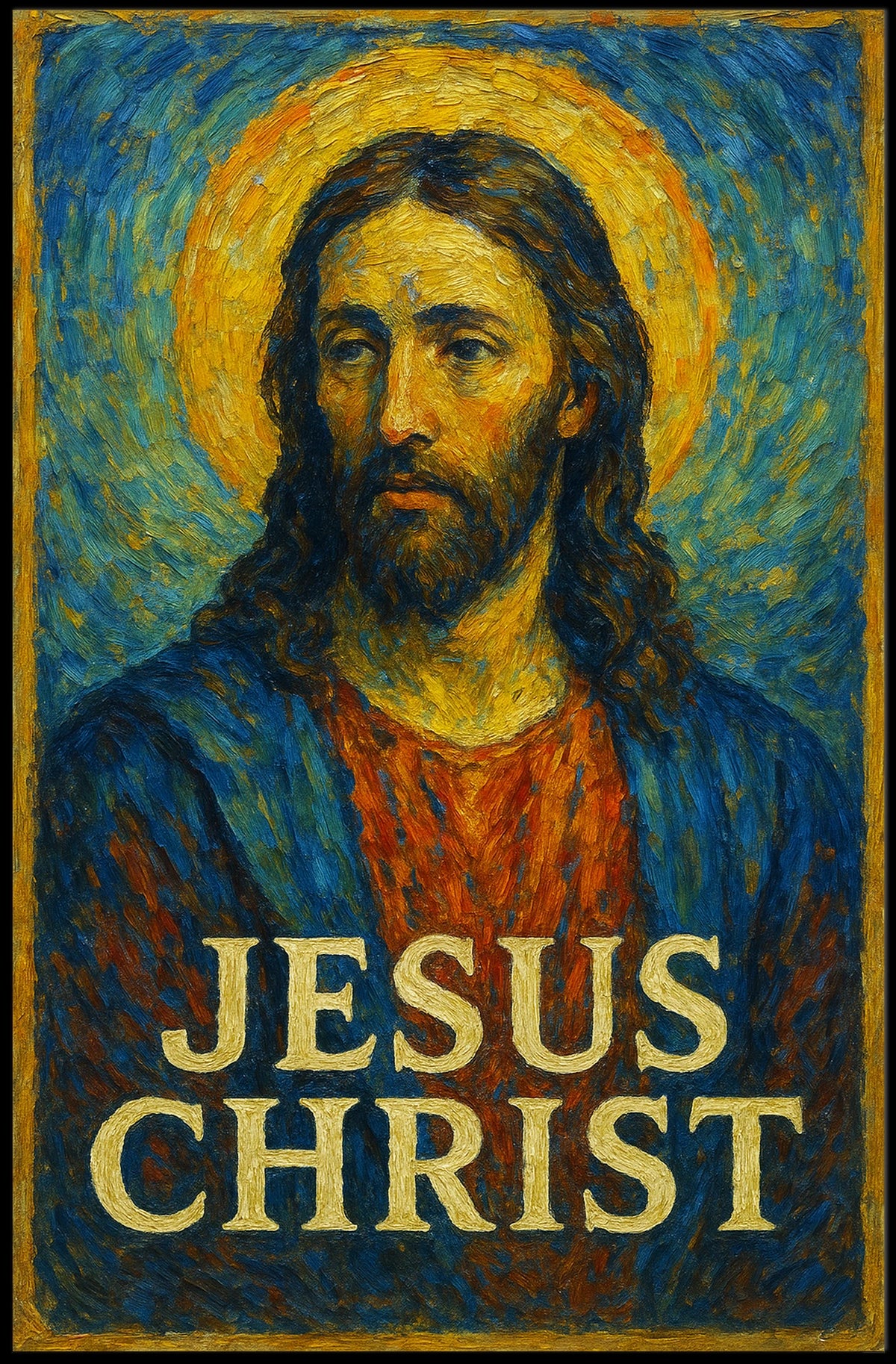 Jesus Christ Iconic Representation Poster