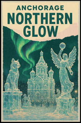 Anchorage Northern Glow Poster