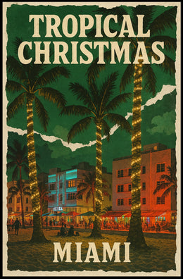 Tropical Christmas in Miami Poster