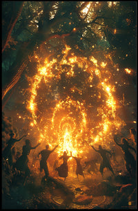 Mystical Dance in Enchanted Forest Fantasy or Mythology Poster PosterGoat