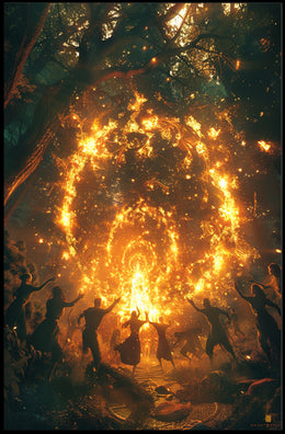 Mystical Dance in Enchanted Forest Fantasy or Mythology Poster PosterGoat