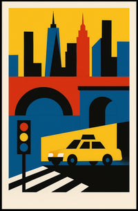 Urban Symphony City Poster Geometric Art For Modern Homes