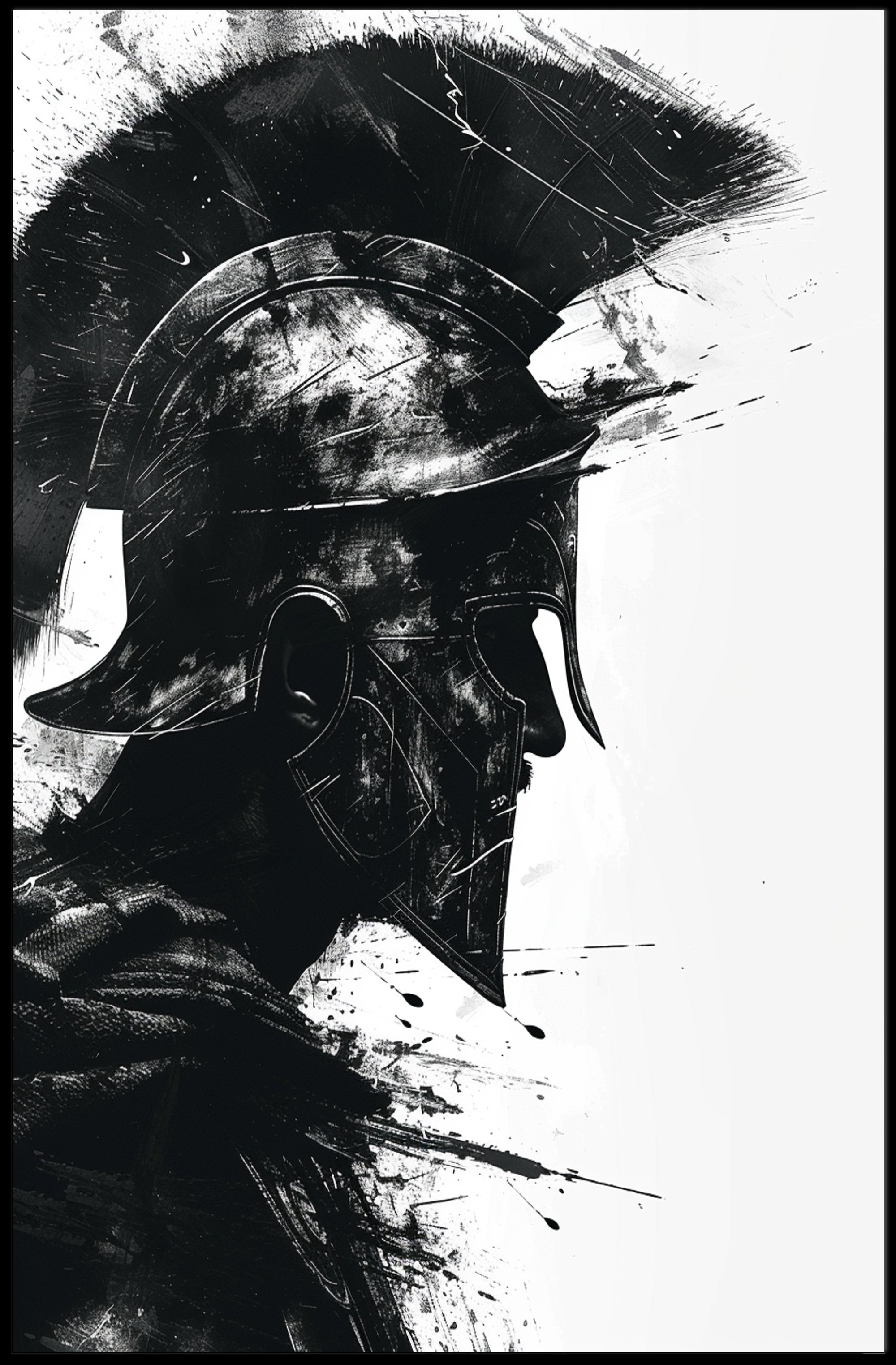 Warrior in Profile Poster PosterGoat