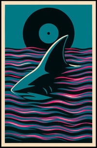 Shark In The Waves Poster