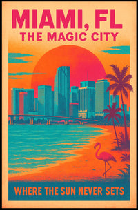 Miami, FL The Magic City Poster