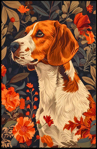 Autumn Canine Elegance Wall Art Print