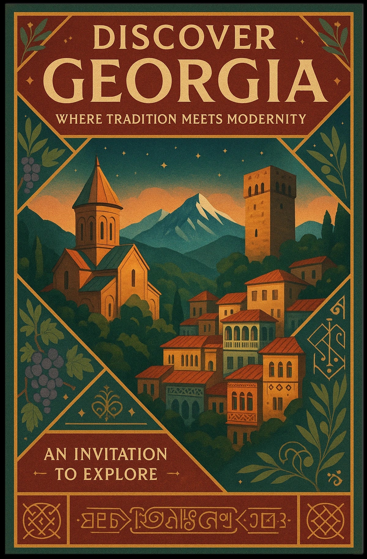 Discover Georgia Poster