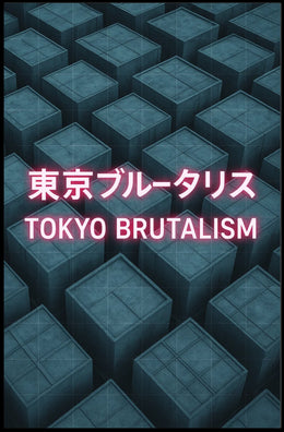 Tokyo Brutalism Urban Geometric Design Poster