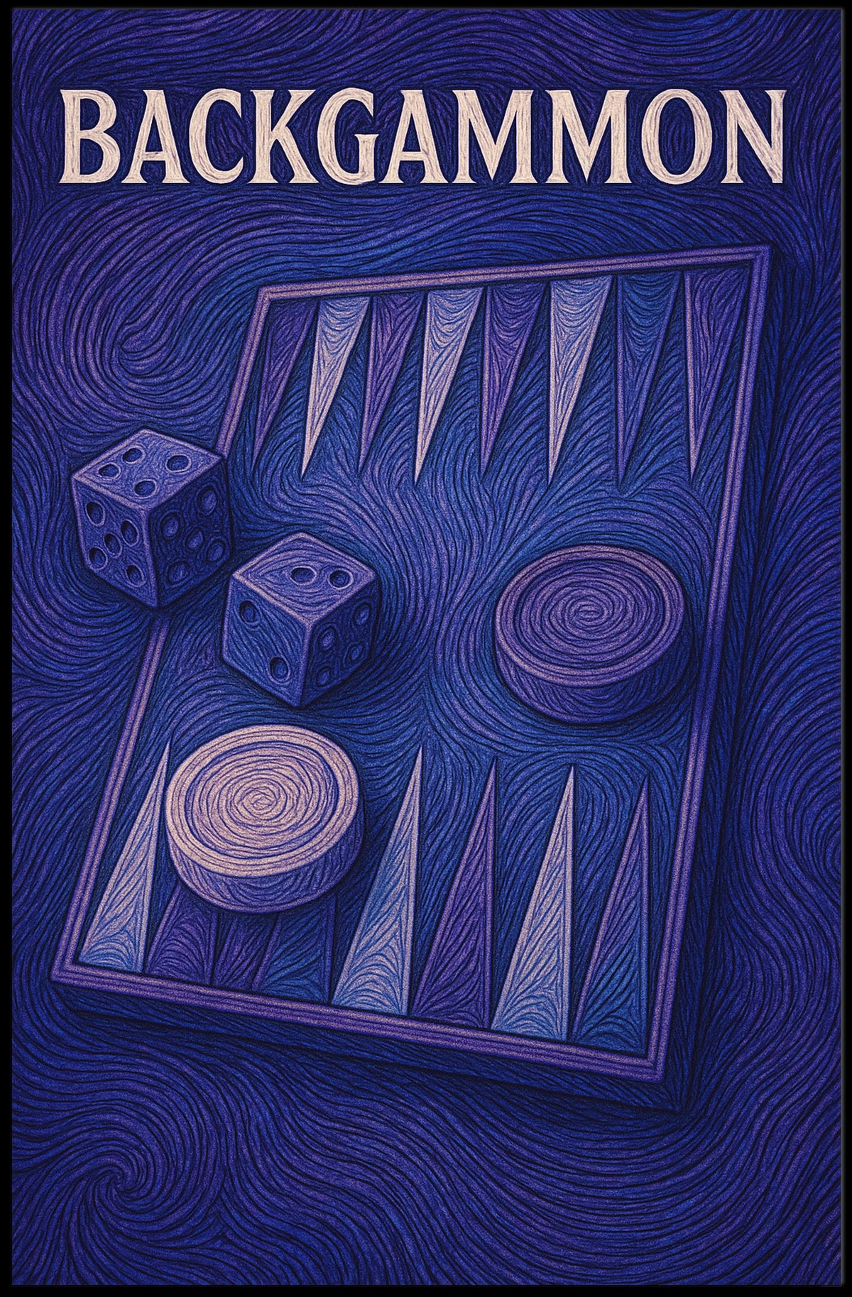 Backgammon Art Poster
