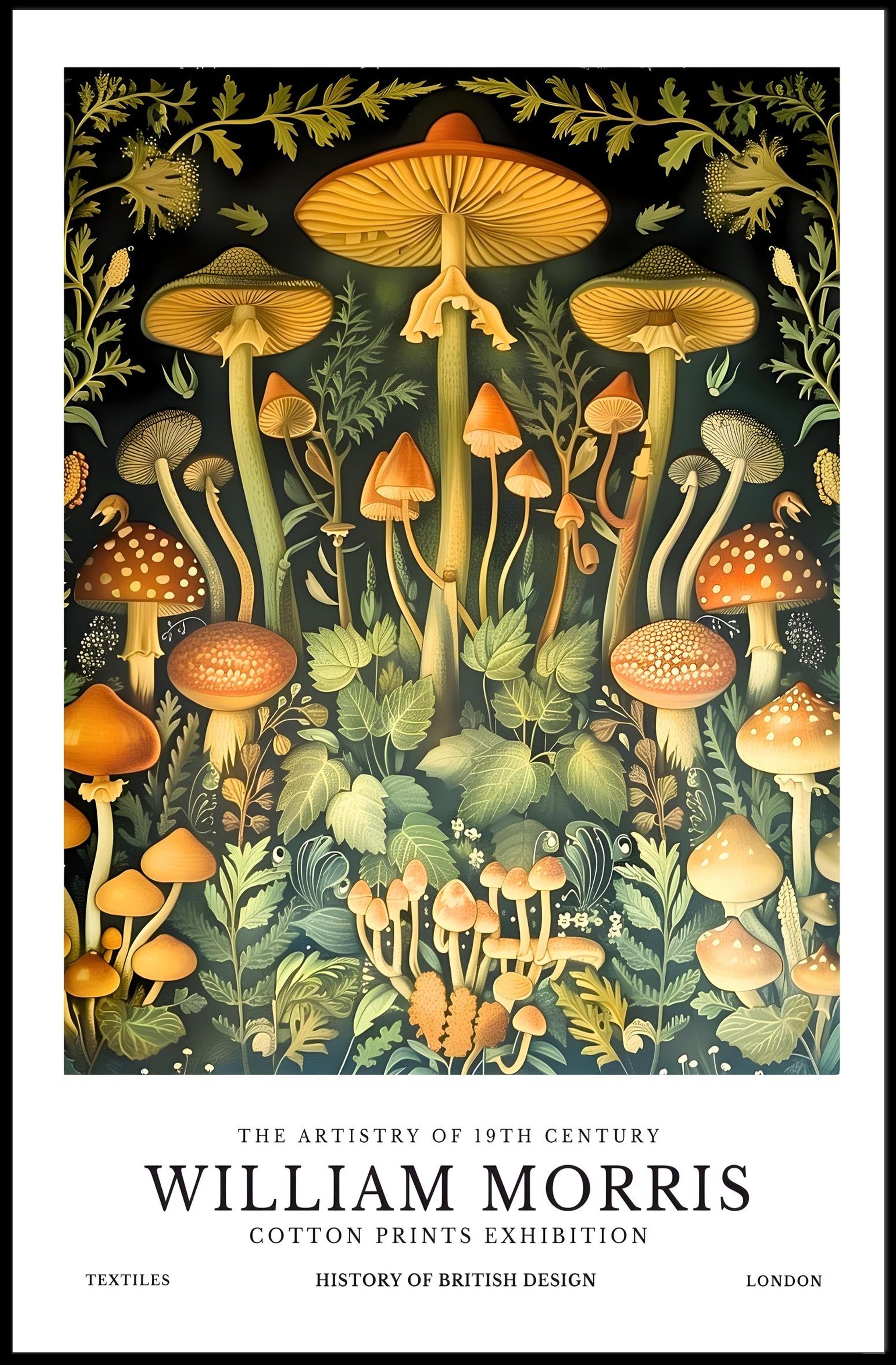 William Morris Cotton Prints Exhibition Poster