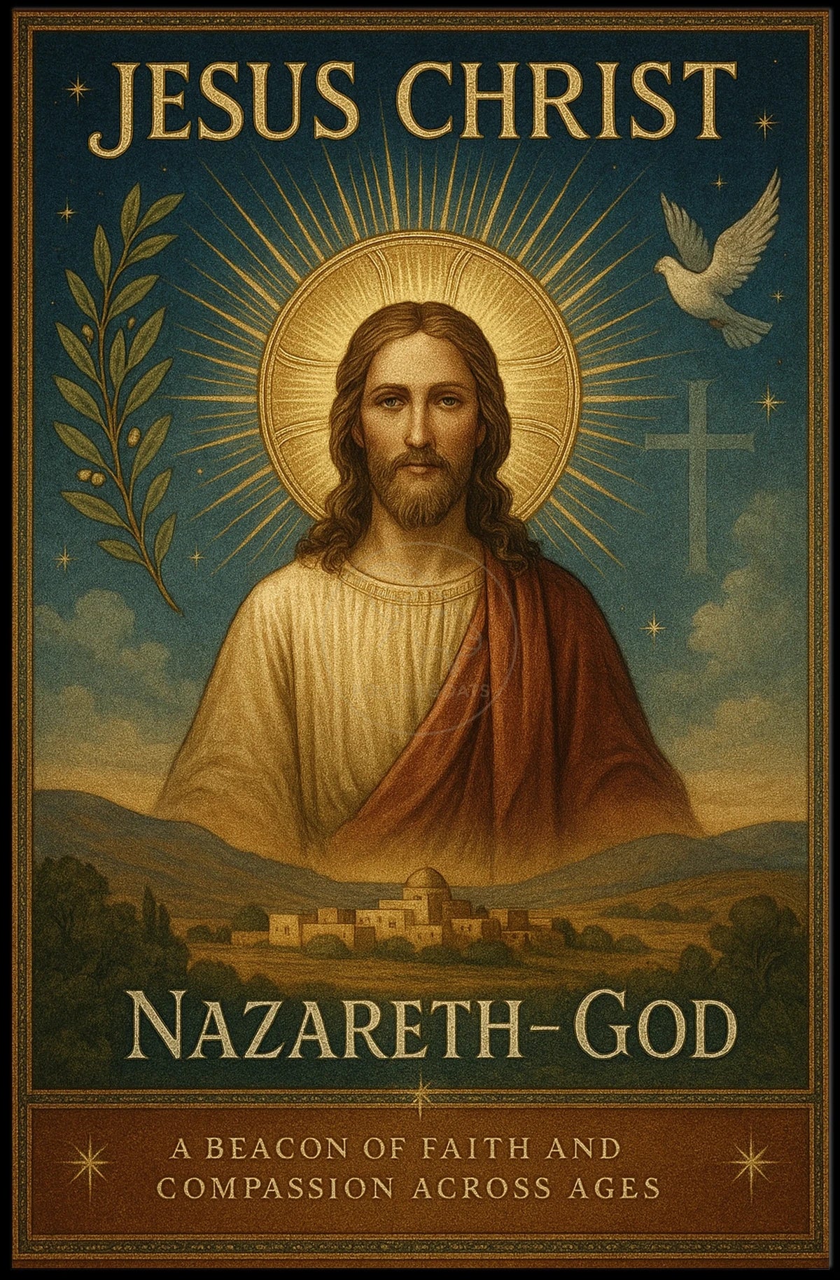 Jesus Christ Faith-Inspired Art: Motivational or Quote Poster