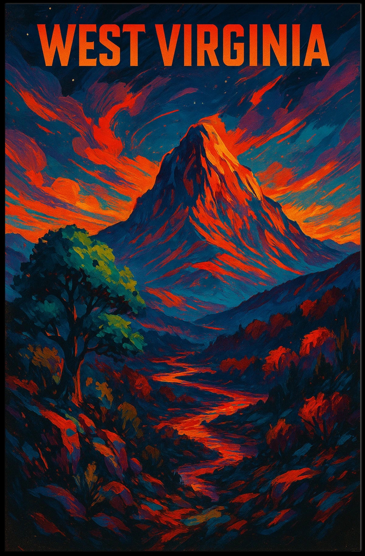 West Virginia Landscape Poster