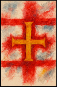 Abstract Cross Watercolor Wanderlust Poster