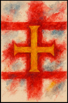 Abstract Cross Watercolor Wanderlust Poster