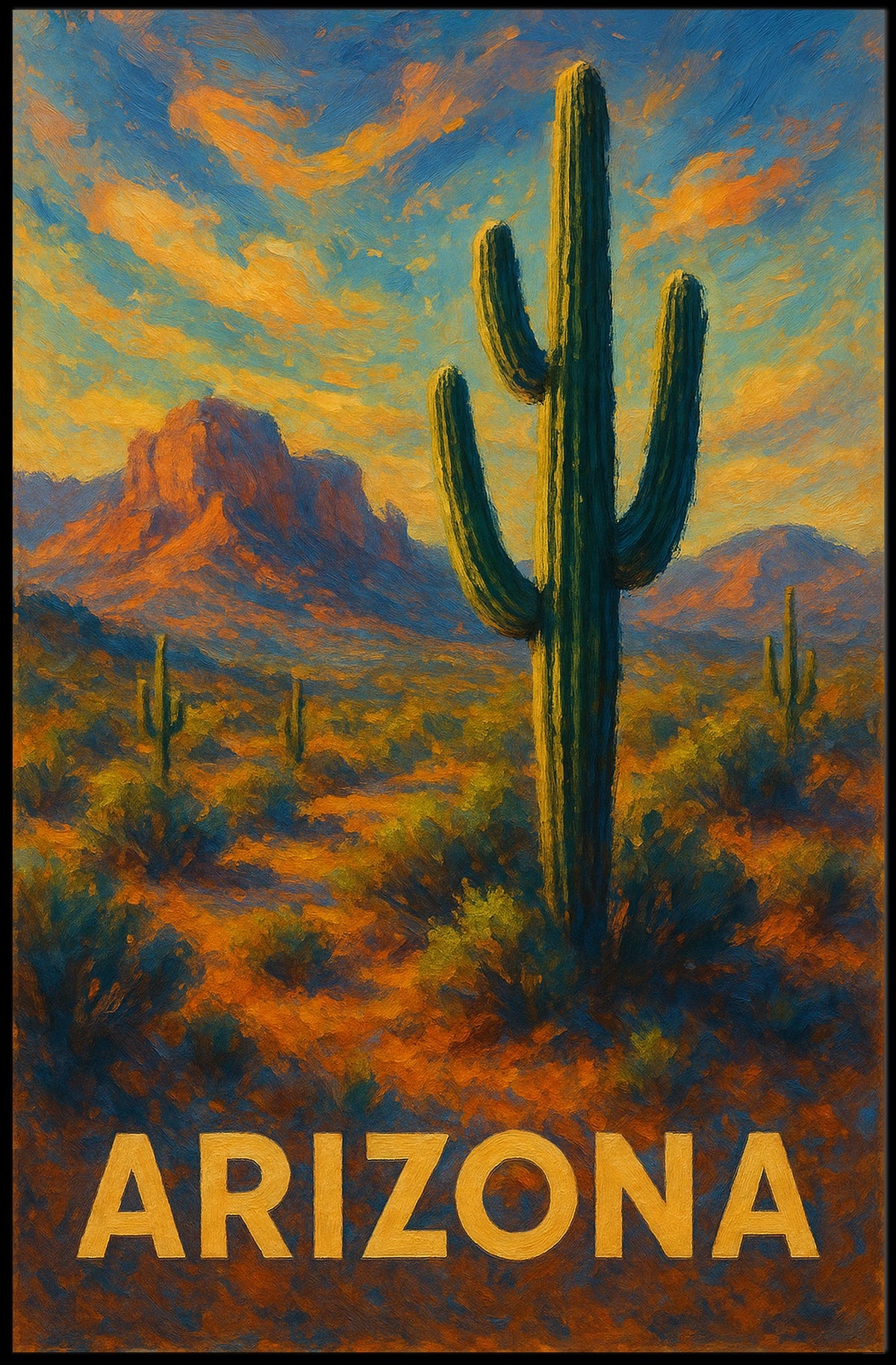 Arizona Desert Landscape Poster