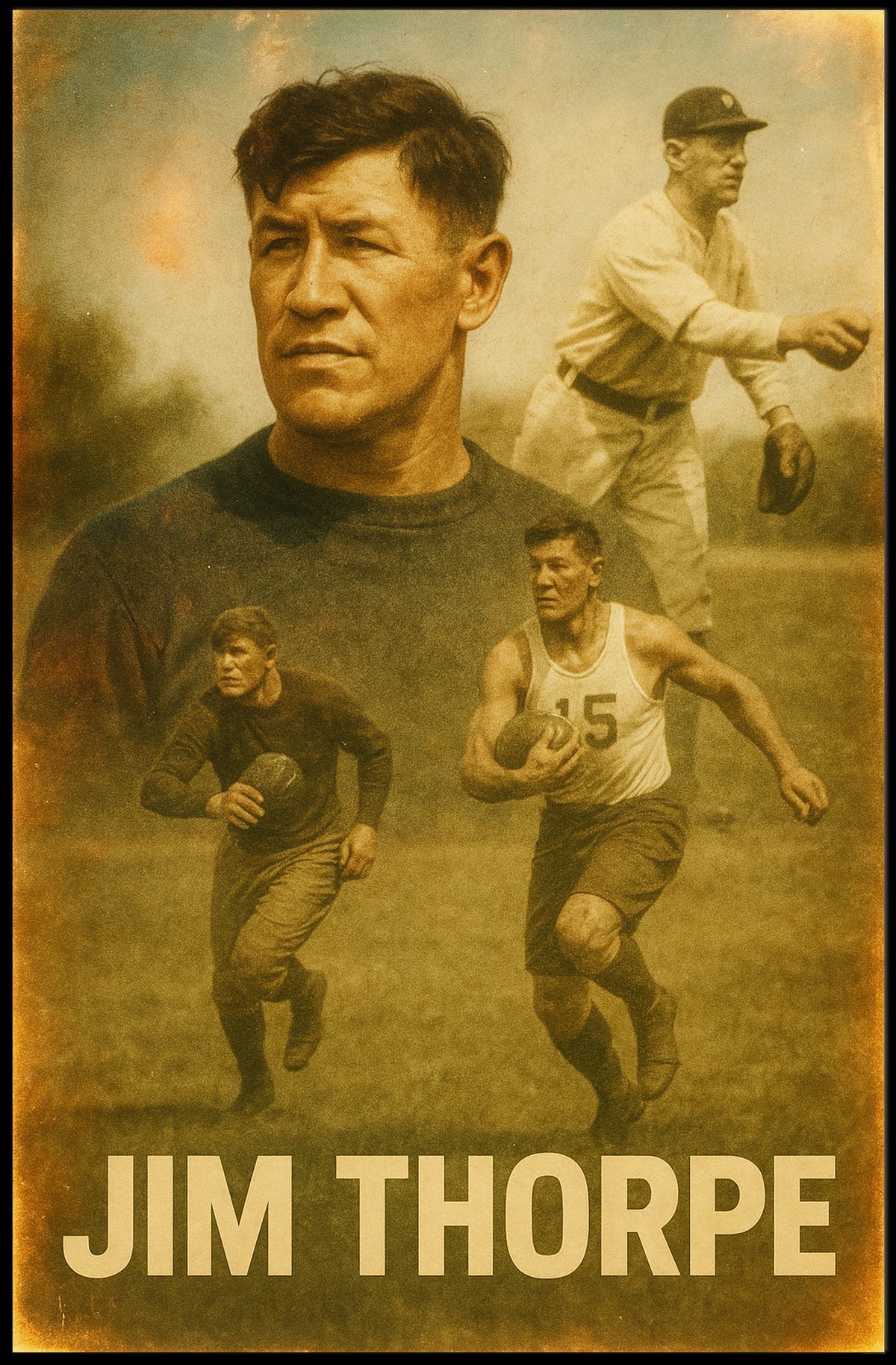 Jim Thorpe Athletic Icon Poster