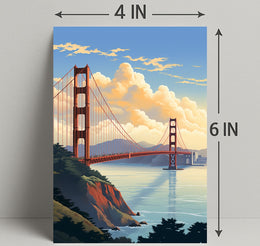 Golden Gate Bridge At Sunset Poster
