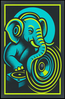 Groovy Elephant Dj Poster